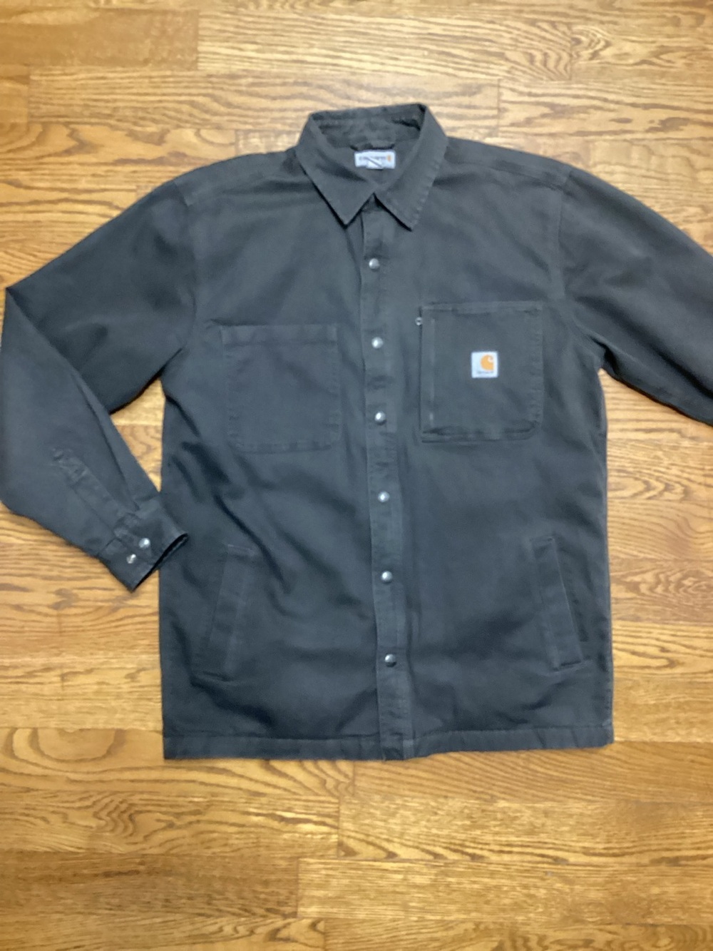 Carhartt Rugged Flex Rigby Shirt Jacket Dark Charcoal Gray Medium - Picture 5 of 9